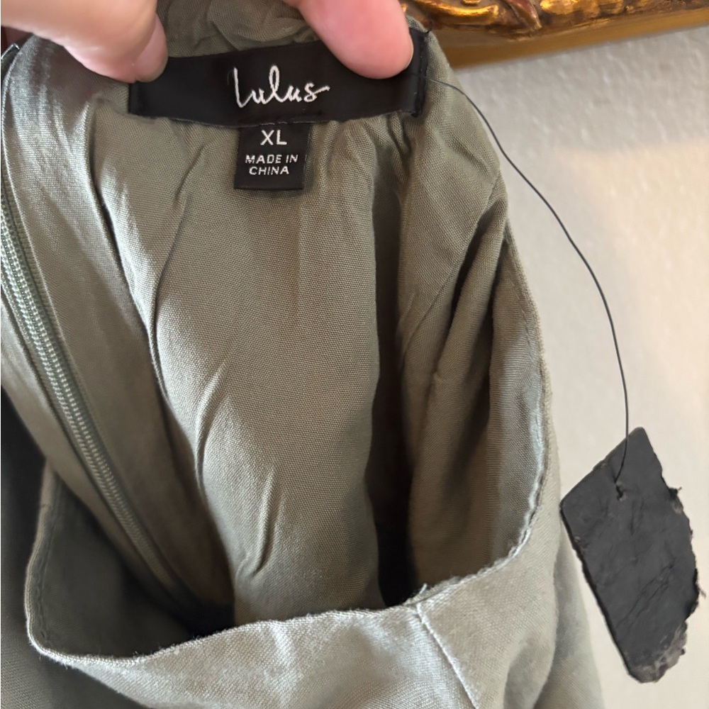 Lulu's Green Tassel Mini Skirt - Picture 2 of 4